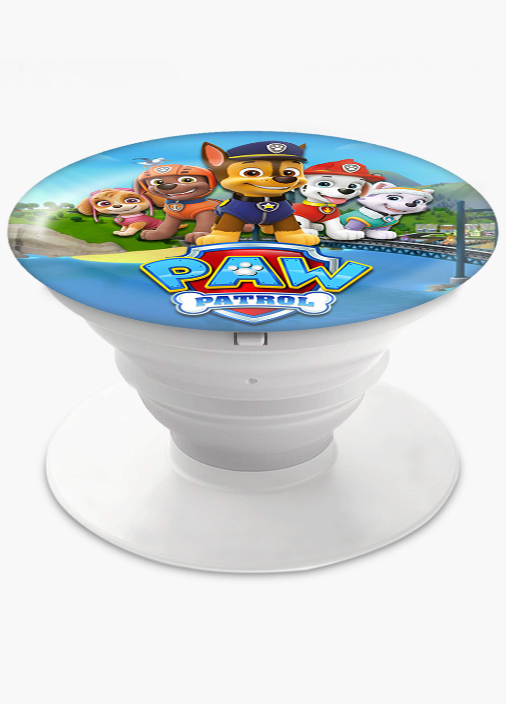 Попсокет (Popsockets) тримач для смартфону Щенячий патруль (PAW Patrol) (8754-1608) Чорний MobiPrint (216748279)