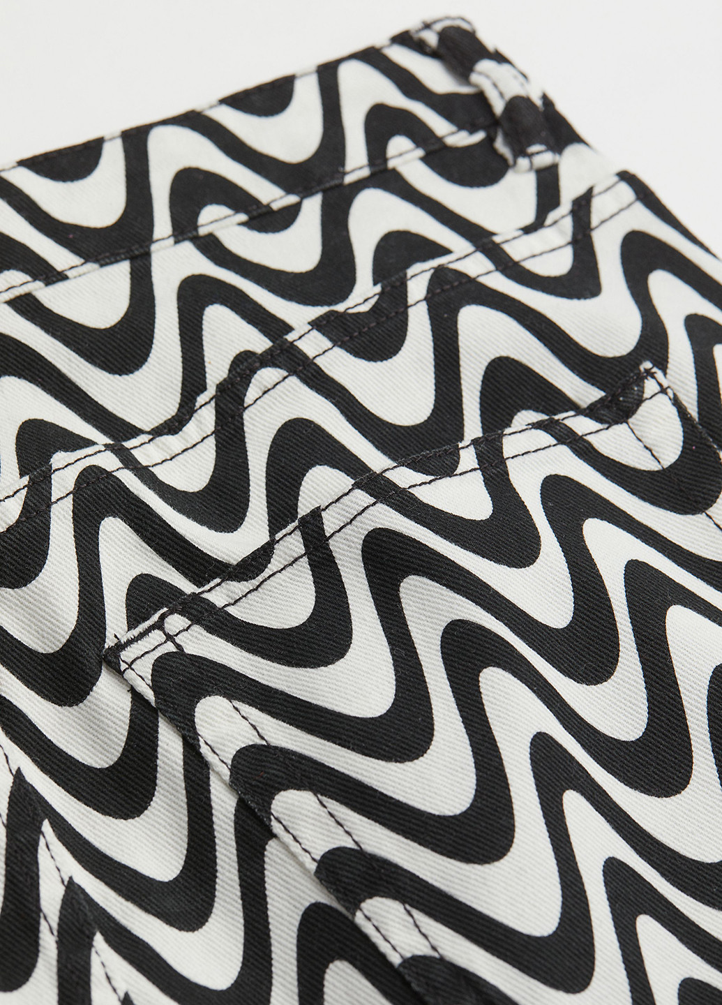 Черно-белая кэжуал зебра юбка H&M