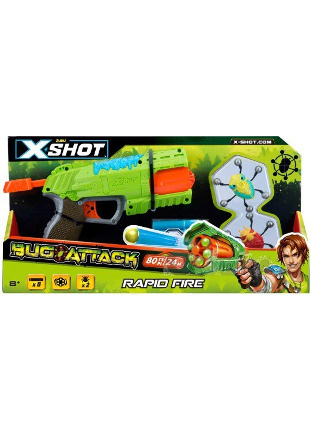 Скорострільний бластер X-Shot Rapid Fire Вогонь по жуках (4801) Zuru (255254356)