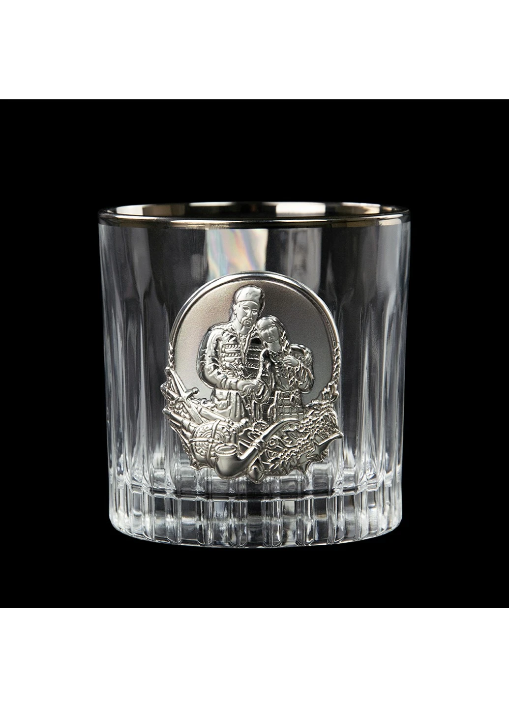 Набор стаканов Козаки с платиновыми и серебрянными накладками Boss Crystal (255190913)