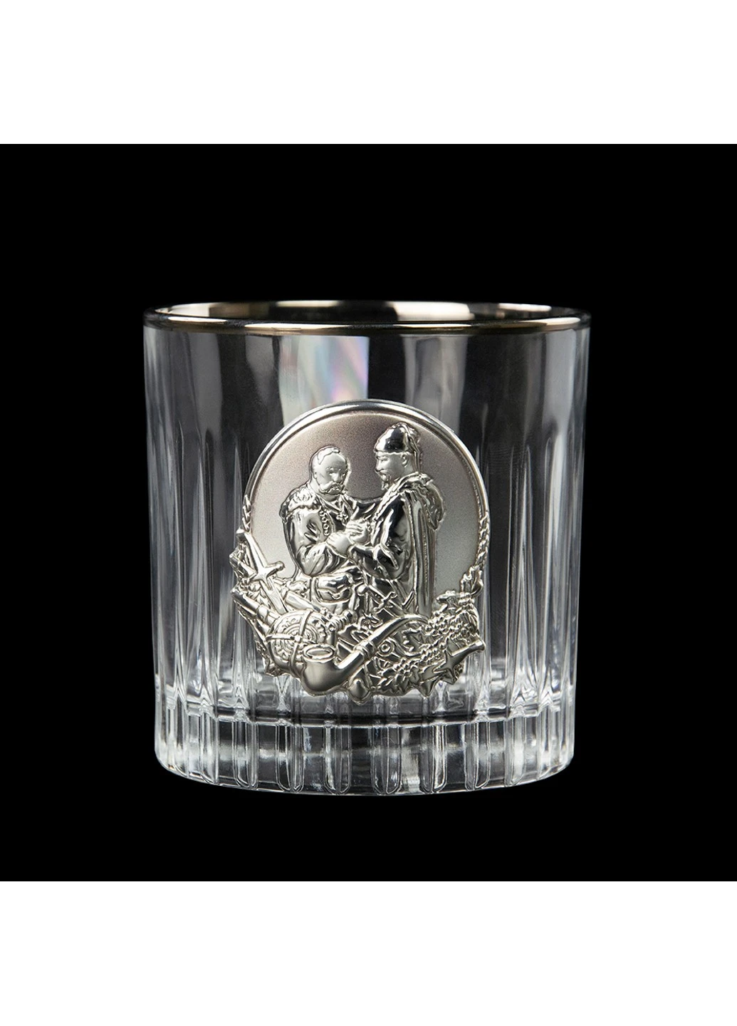 Набор стаканов Козаки с платиновыми и серебрянными накладками Boss Crystal (255190913)