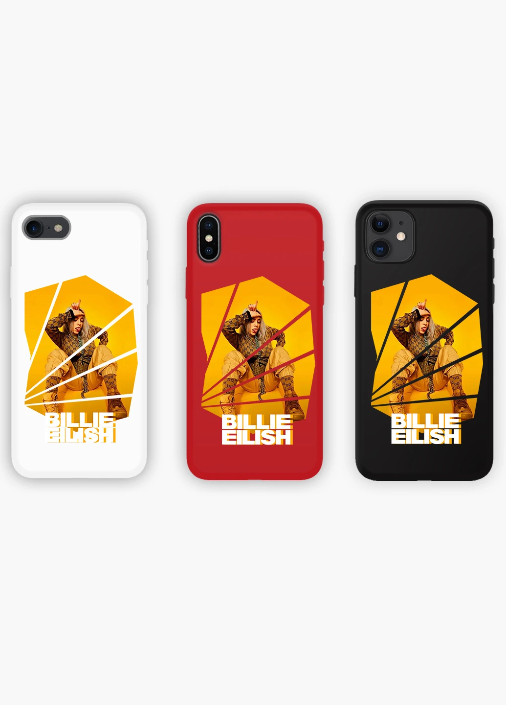 Чехол силиконовый Apple Iphone 11 Билли Айлиш (Billie Eilish) Белый (9230-1216) MobiPrint (219357414)