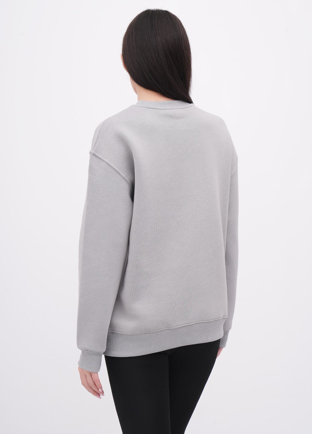 Світло-сірий світшот EQUILIBRI малюнок без декору (341745013)