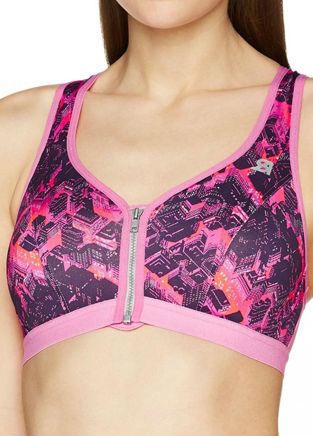 Малиновый топ бюстгальтер Shock Absorber без косточек трикотаж, полиамид