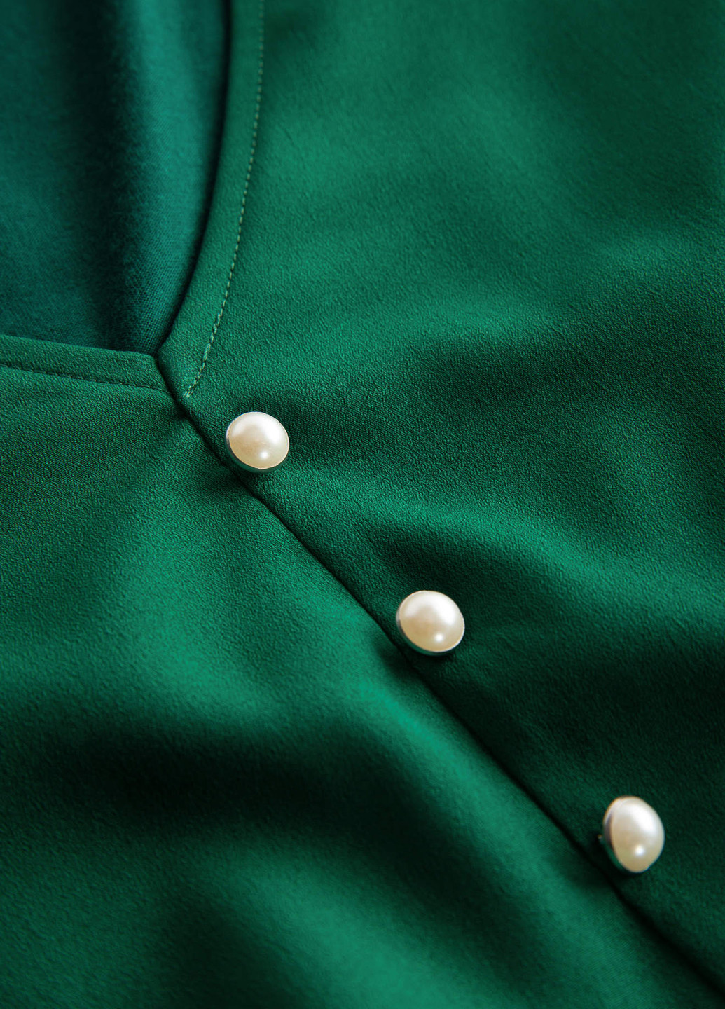 Зеленая демисезонная блуза с длинным рукавом Orsay