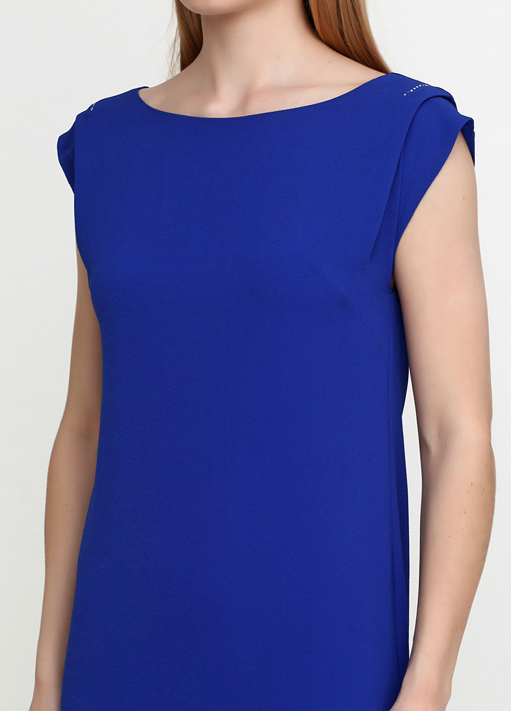 Синее кэжуал платье Carica однотонное