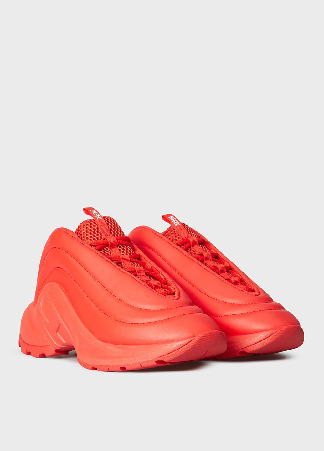 Оранжево-красные всесезонные кроссовки Diesel