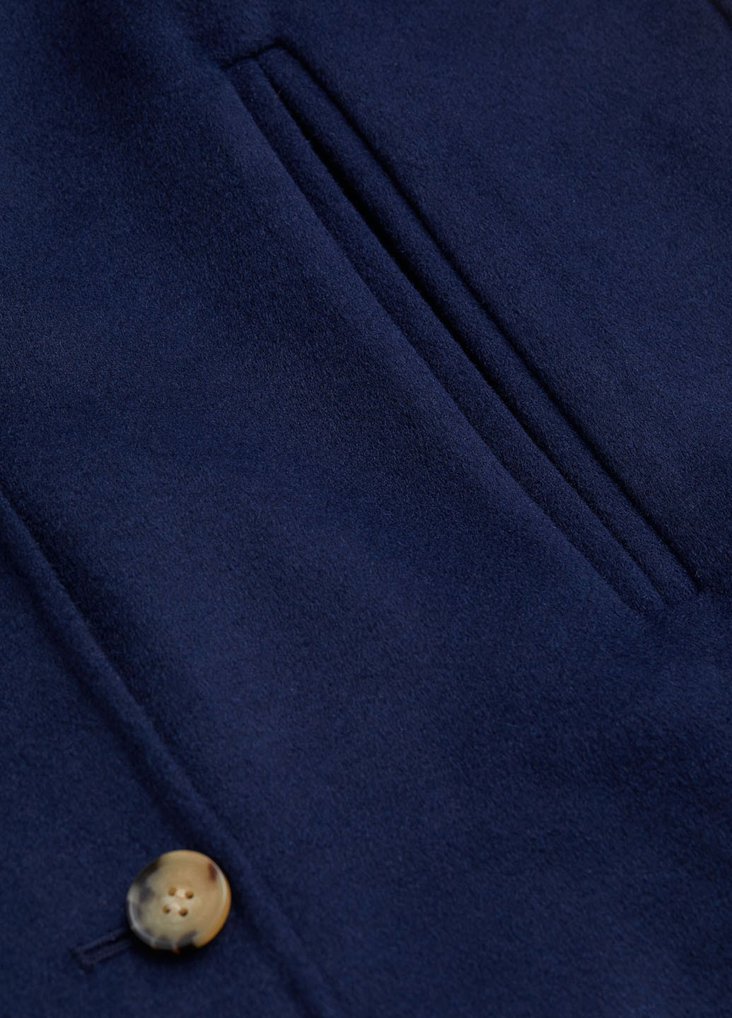 Темно-синее демисезонное Пальто двубортное H&M