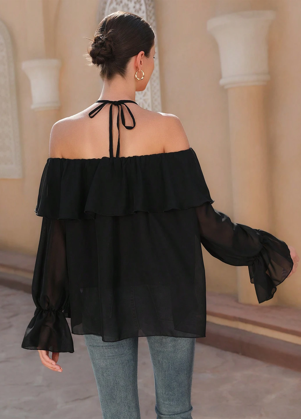 Чорна блуза SHEIN