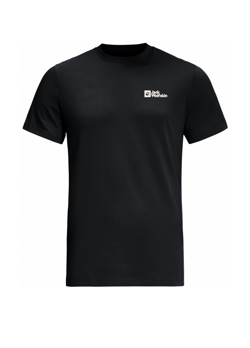 Чорна футболка Jack Wolfskin ESSENTIAL T M