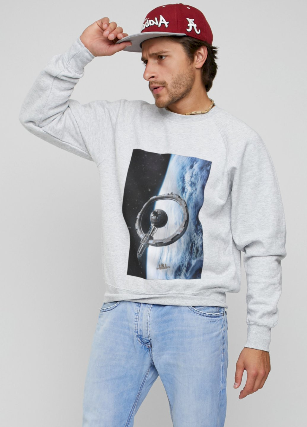 Серый свитшот мужской YAPPI (198688914)