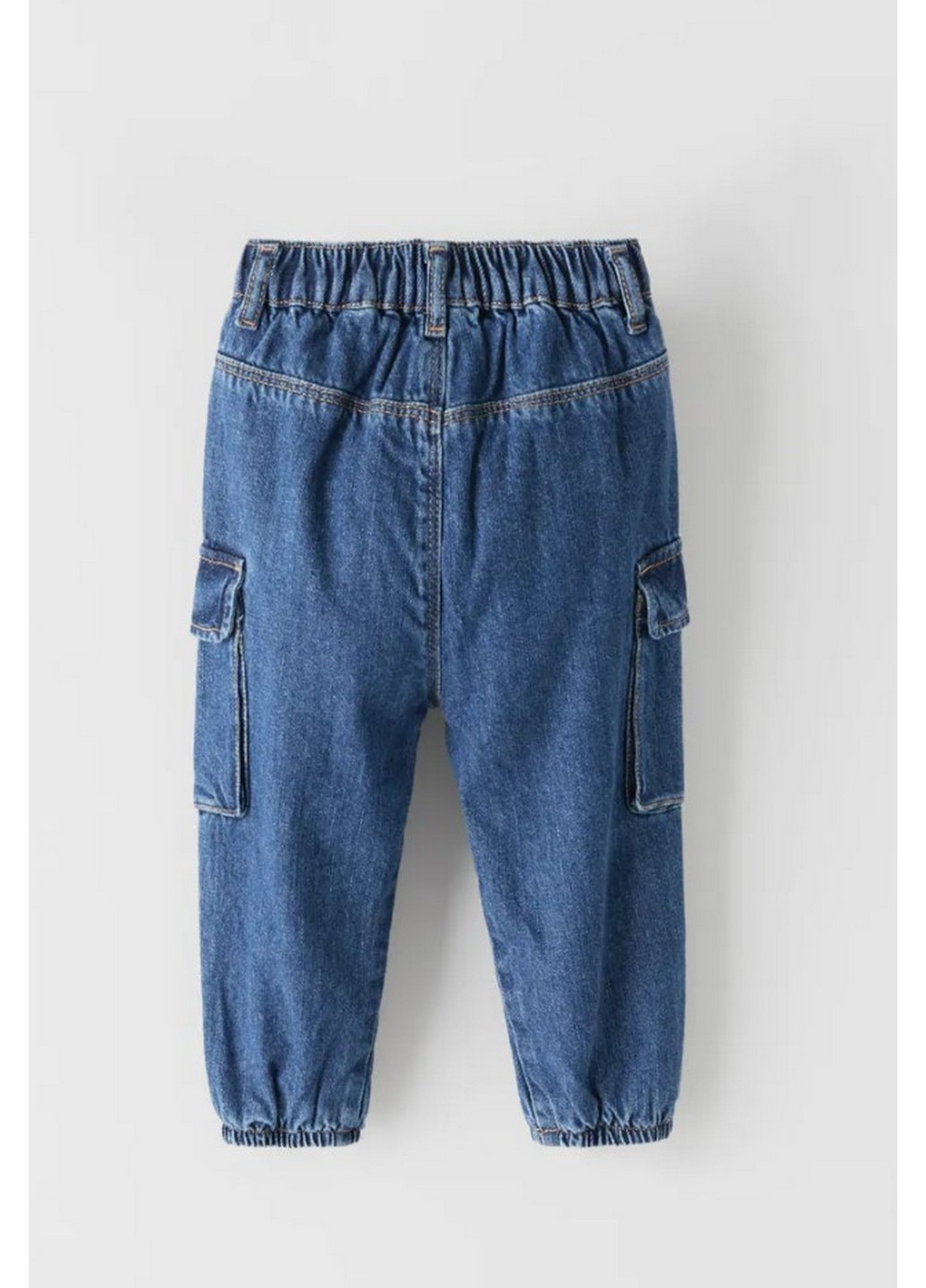 Синие демисезонные джинсы карго на мальчика Zara