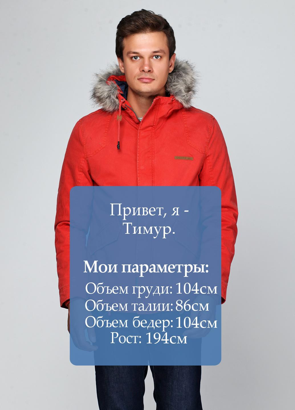 Красная демисезонная куртка Emerson