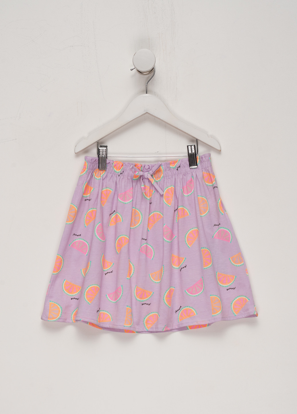 Сиреневая кэжуал с рисунком юбка H&M клешированная