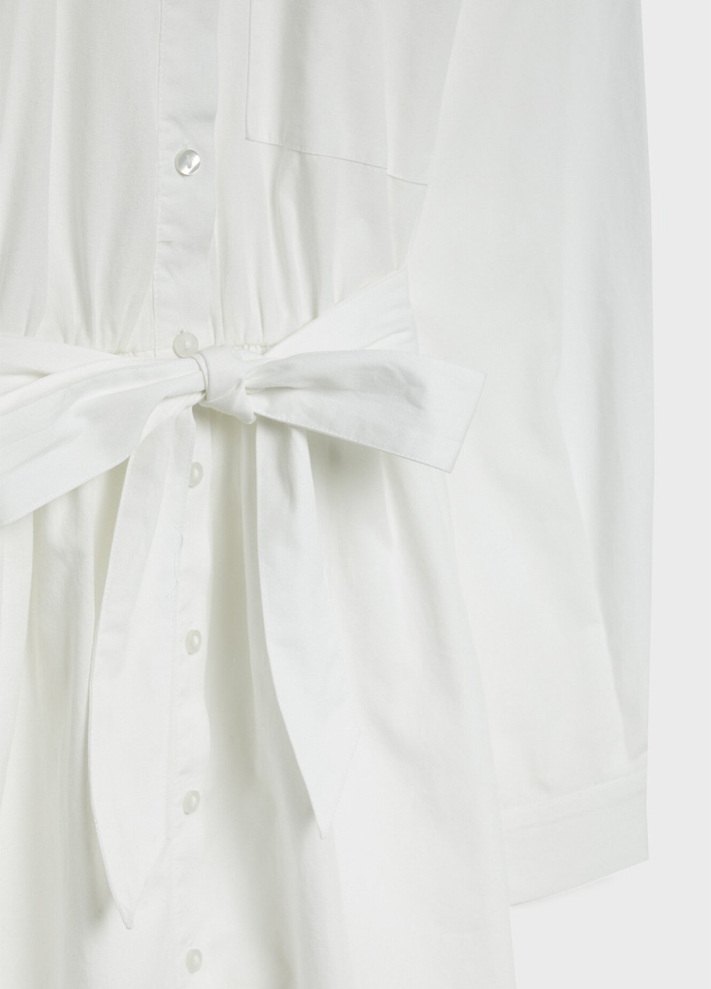 Молочное кэжуал платье рубашка Stradivarius однотонное