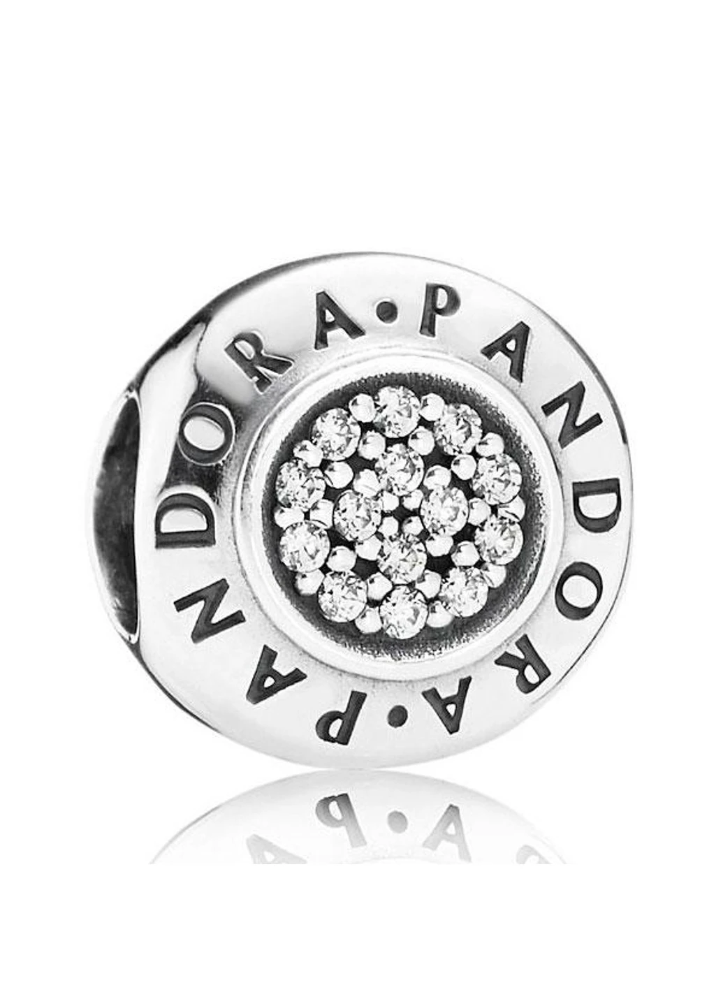 Срібна намистина для браслета Пандора "Логоманія" 791414CZ No Brand (252433764)
