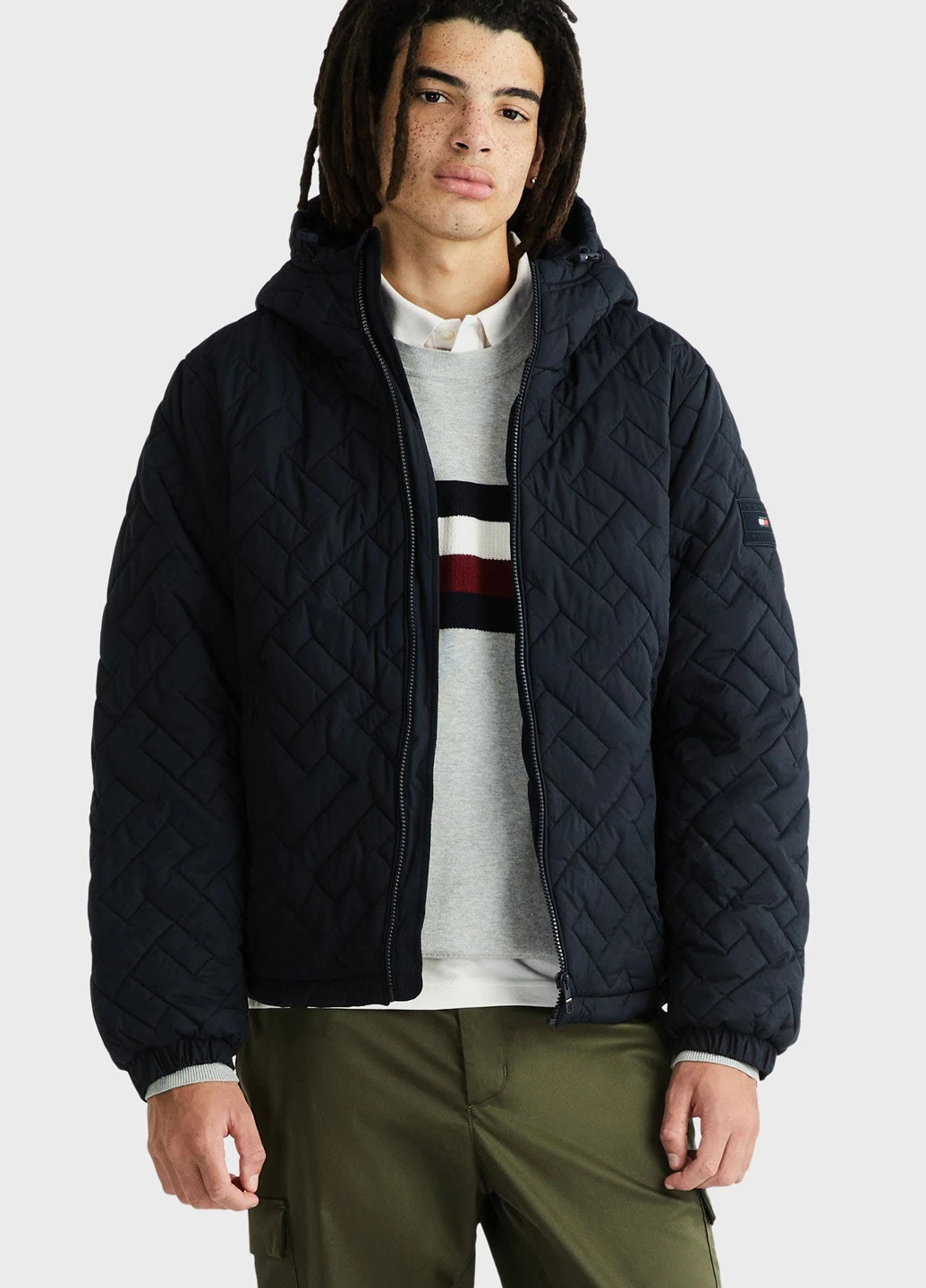 Темно-синя демісезонна куртка Tommy Hilfiger