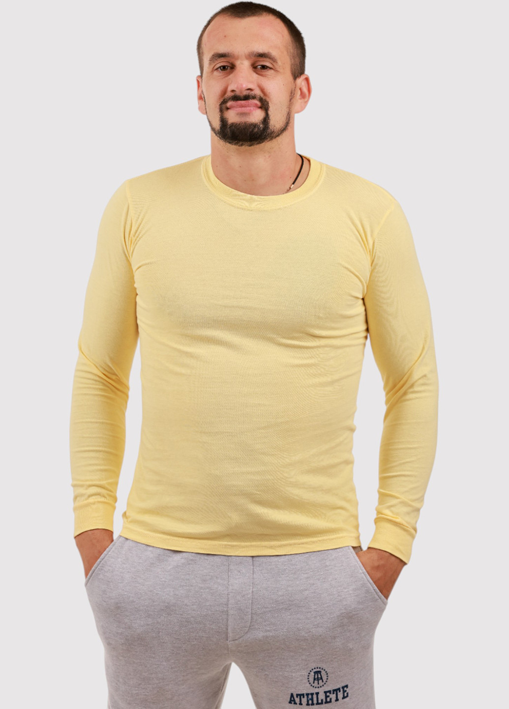 Лонгслів Comfort Colors однотонний жовтий кежуали трикотаж, бавовна