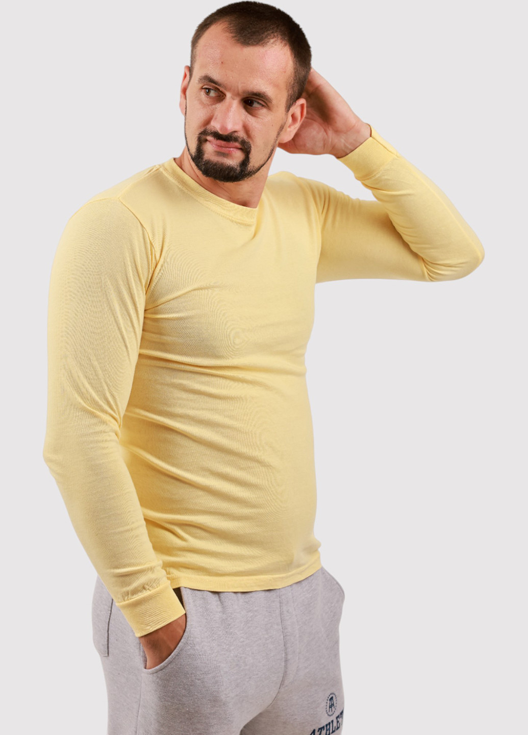 Лонгслів Comfort Colors однотонний жовтий кежуали трикотаж, бавовна