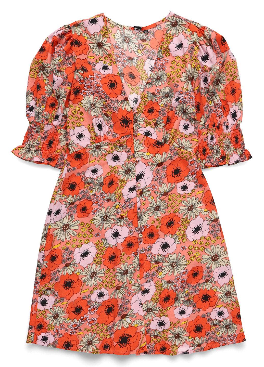 Комбинированное кэжуал платье Influence с цветочным принтом