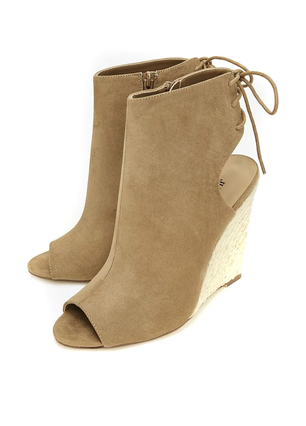 Серые босоножки JustFab на шнурках