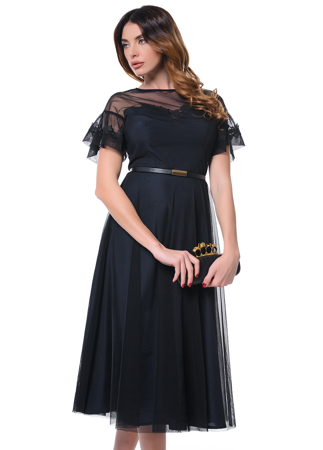Темно-синее кэжуал платье Arefeva однотонное