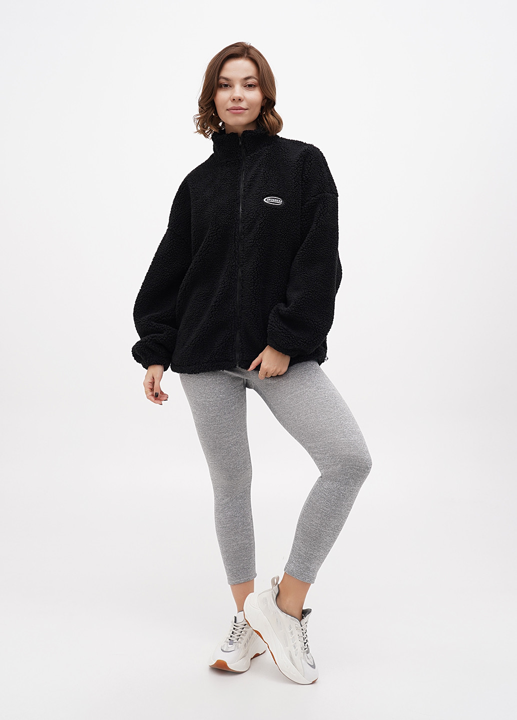 Серые демисезонные леггинсы SHEIN