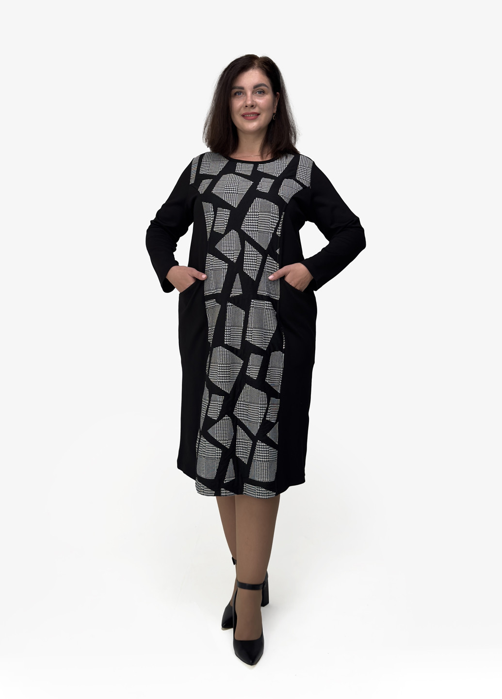 Черное кэжуал платье футляр Hookk Design с животным (анималистичным) принтом