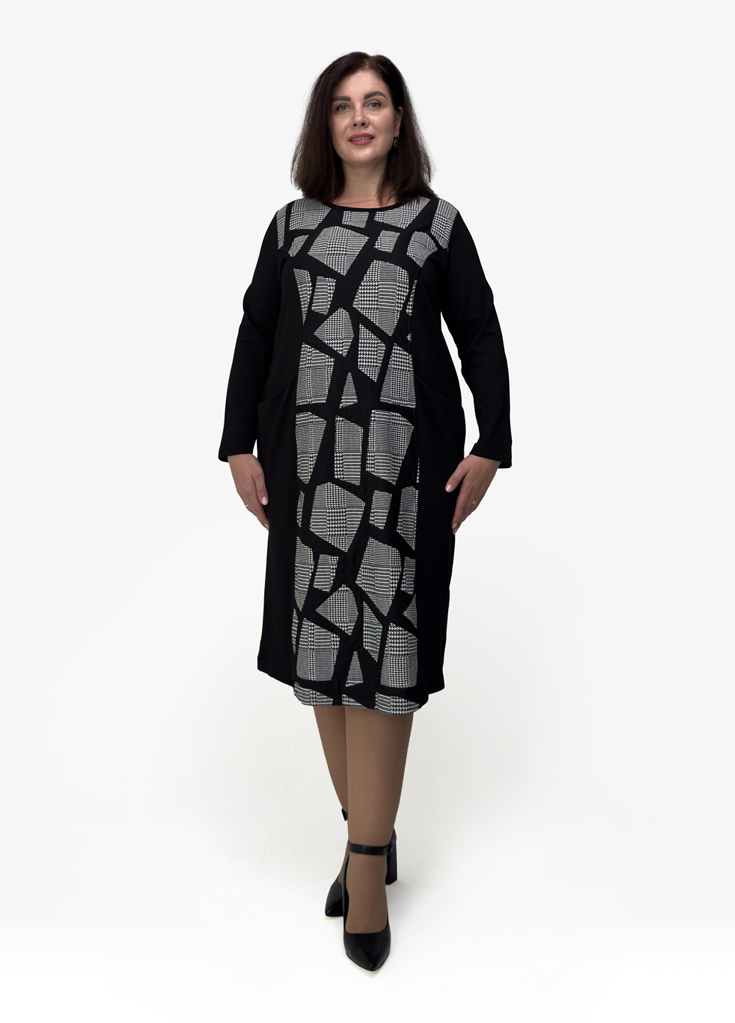 Черное кэжуал платье футляр Hookk Design с животным (анималистичным) принтом