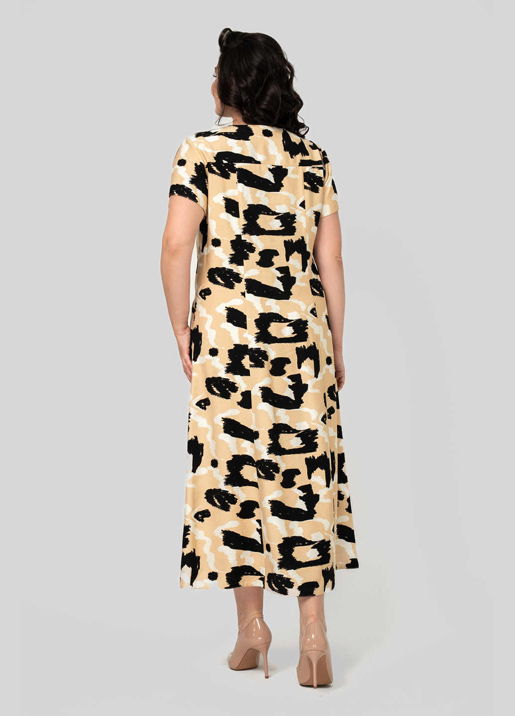 Пісочна кежуал сукня а-силует A'll Posa з малюнком