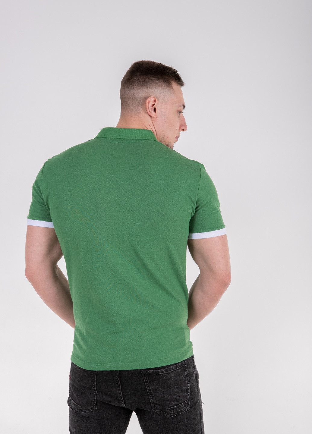 Зеленая футболка-футболка поло мужская для мужчин TvoePolo