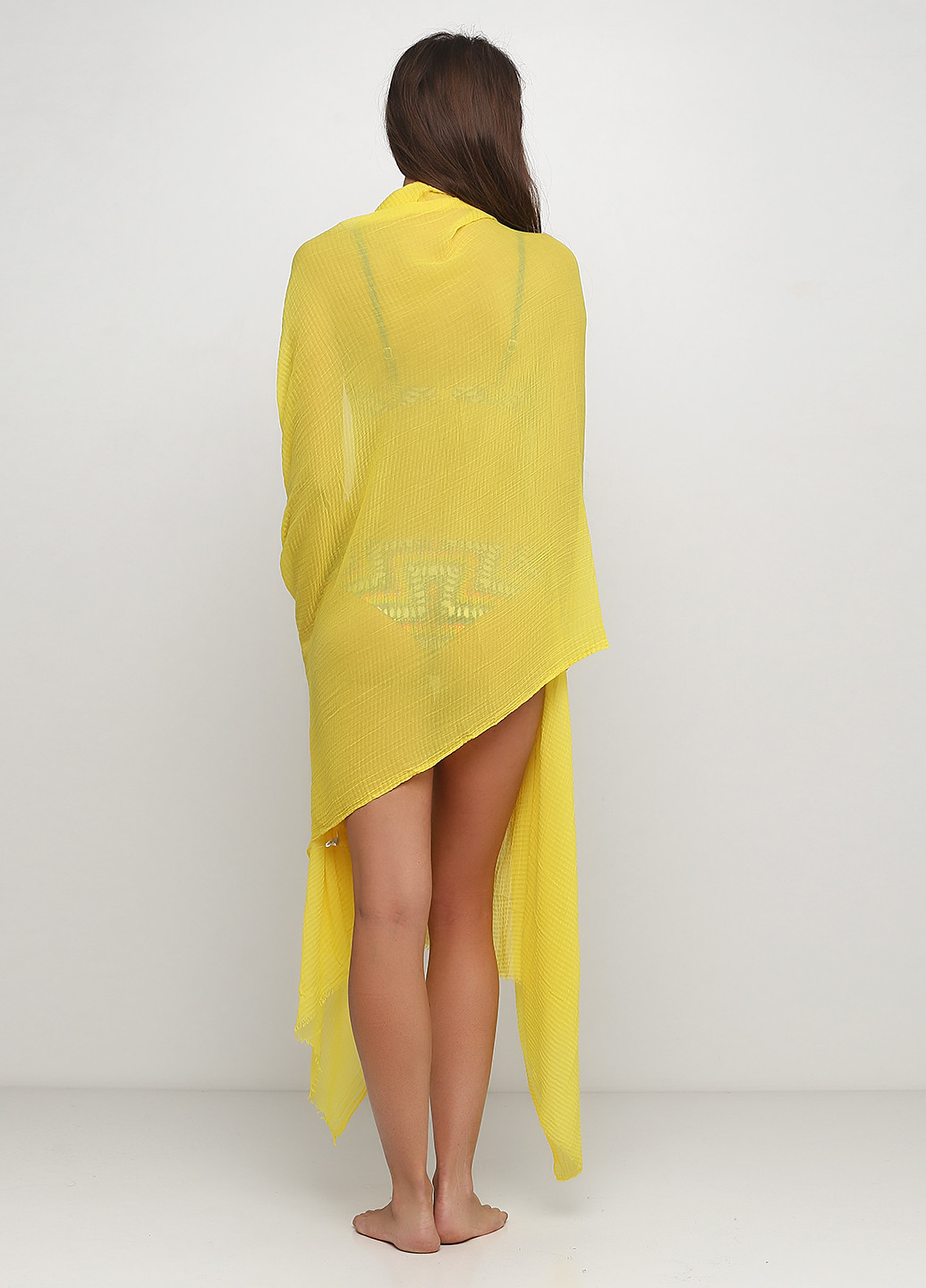 Парео Anabel Arto однотонный жёлтый пляжный модал