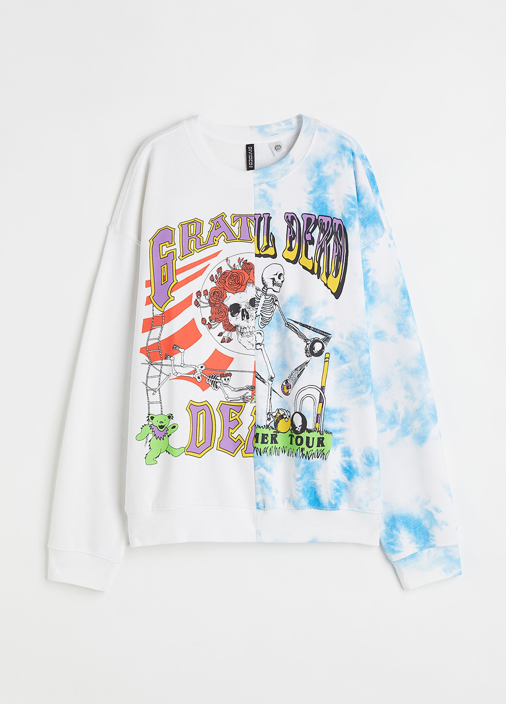 Білий світшот H&M череп без декору (361285744)