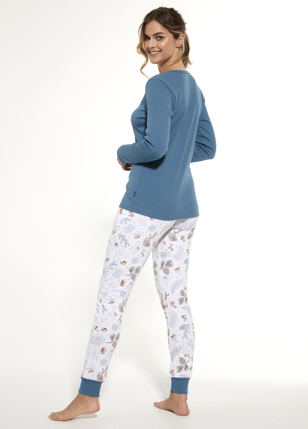 Синя всесезон піжама жіноча 300 lucy 723-22 Cornette