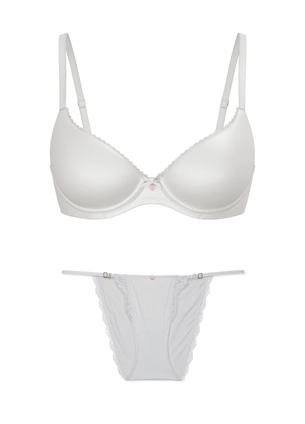 Сірий демісезонний комплект (бюстгальтер, трусики) Victoria's Secret