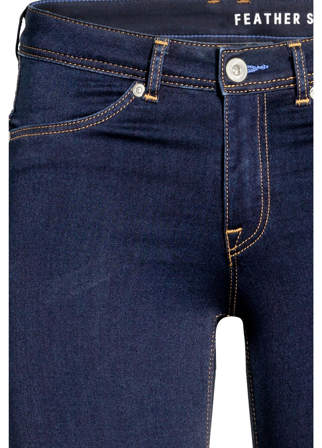 Джинси H&M однотонні темно-сині джинсові ліоцелл