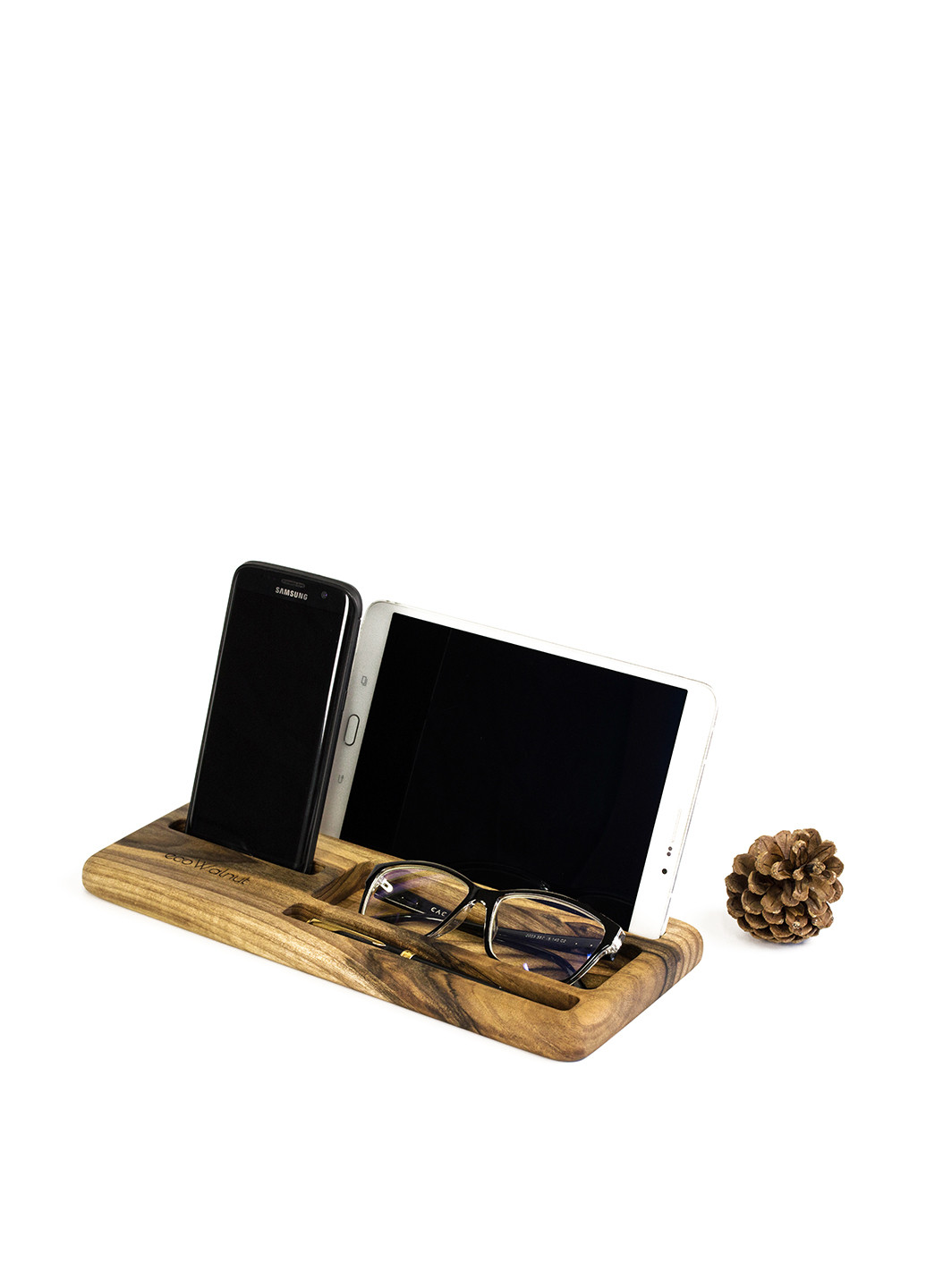 Подставка органайзер для телефона и планшета «Офисный набор», 285x130x18 мм EcoWalnut (155517543)