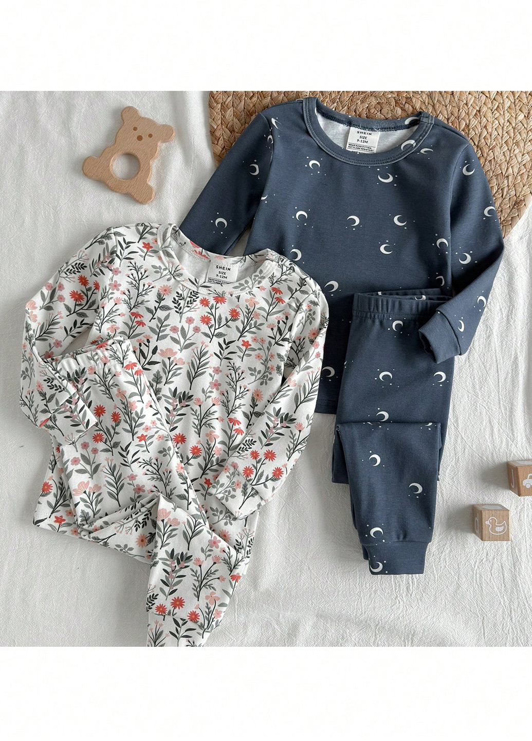 Комбінована зимня піжама (2 шт.) (лонгслів, штани) SHEIN