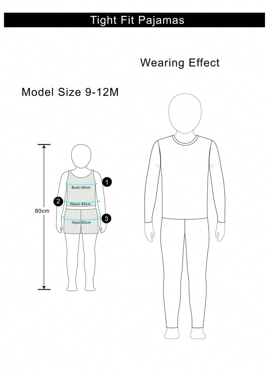 Комбінована зимня піжама (2 шт.) (лонгслів, штани) SHEIN