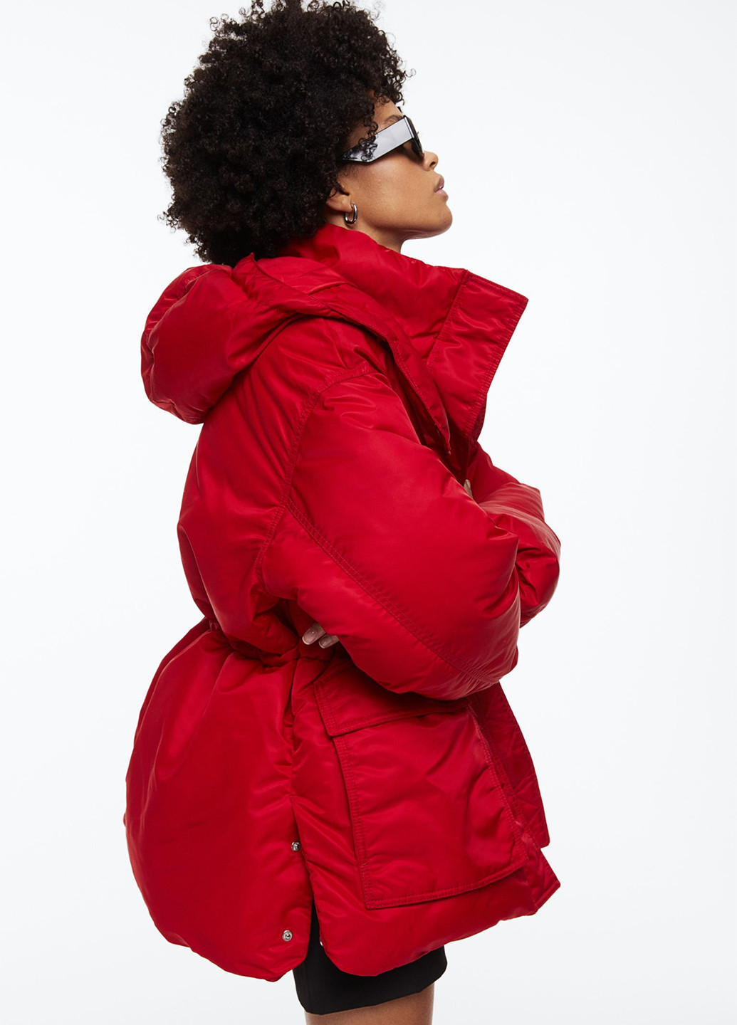 Красная демисезонная куртка вільного крою H&M