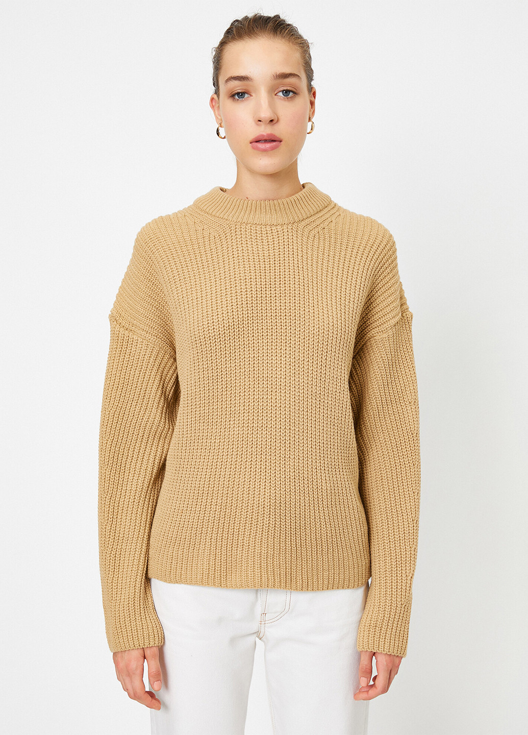 Светло-коричневый демисезонный свитер KOTON