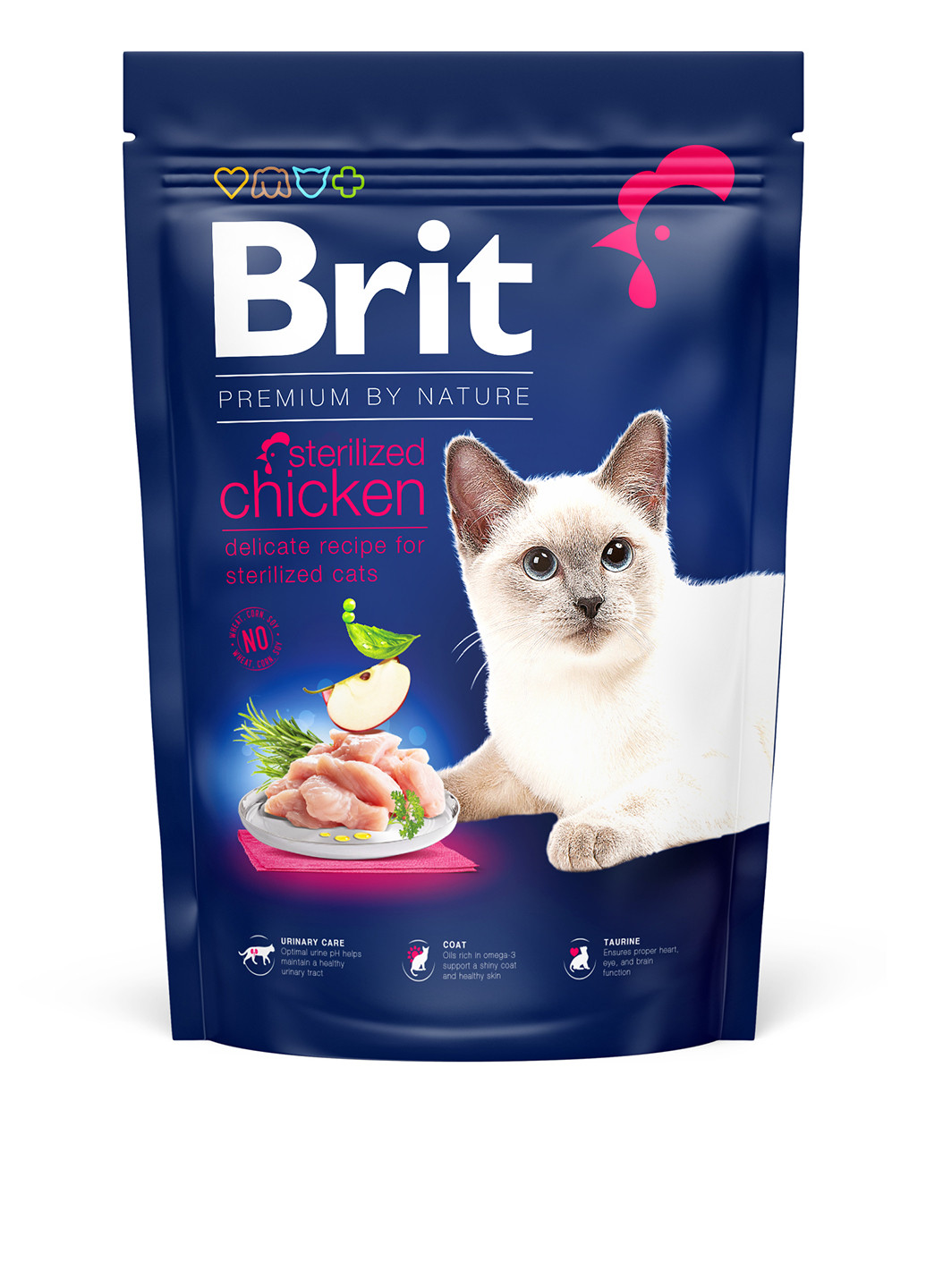 Сухой корм Cat Sterilised с курицей, 1,5 кг Brit Premium (252461478)