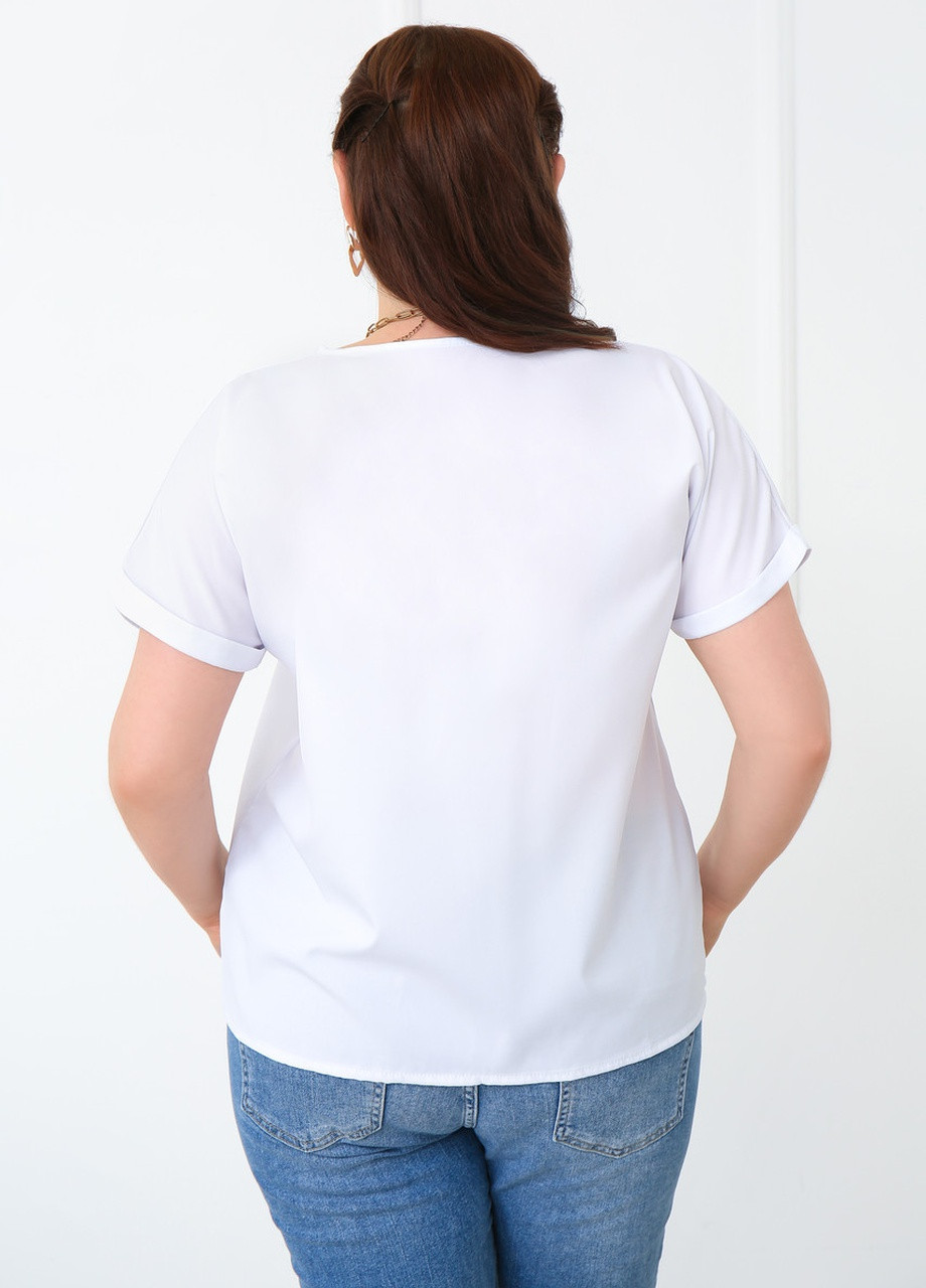 Біла літня блузка футболка Fashion Girl Moment