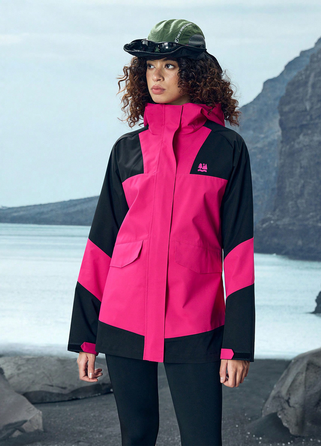 Фуксиновая демисезонная куртка SHEIN