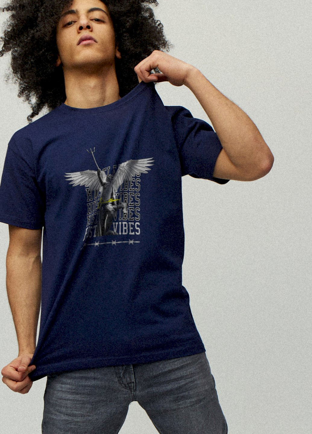 Темно-синя футболка чоловіча YAPPI