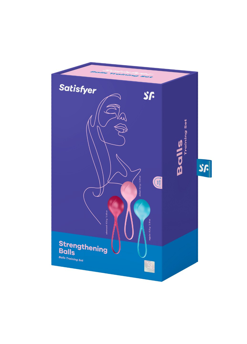 Вагинальные шарики, набор 3 шт Strengthening Balls 62-82-98гр (Германия) Satisfyer (253910135)