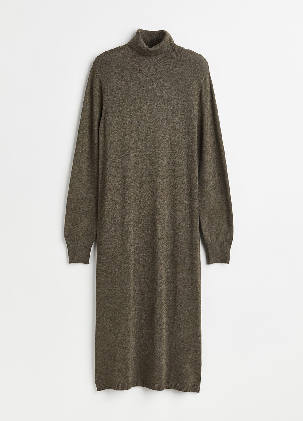 Оливкова (хакі) кежуал сукня сукня светр H&M меланжева