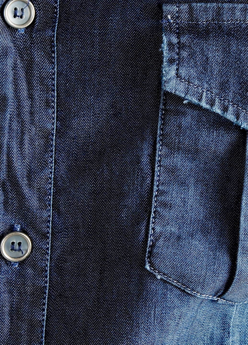 Синяя джинсовая рубашка однотонная Primo Emporio