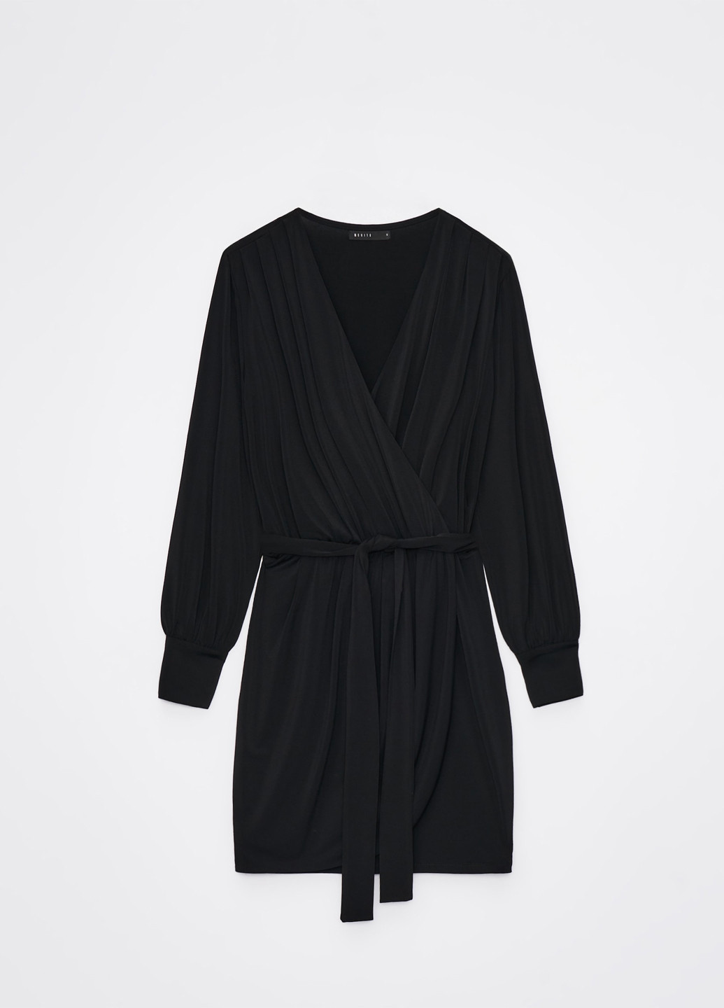 Чорна кежуал сукня на запах Mohito однотонна