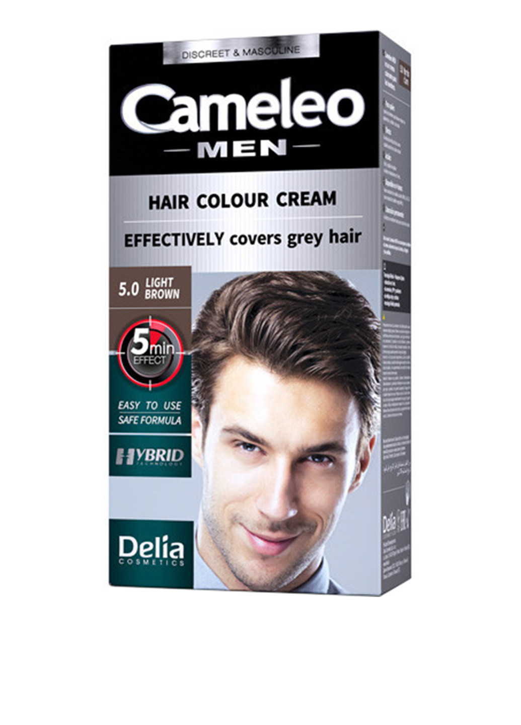 Фарба для волосся 5.0 (світло-коричневий), 30 мл Delia Cosmetics (89113185)